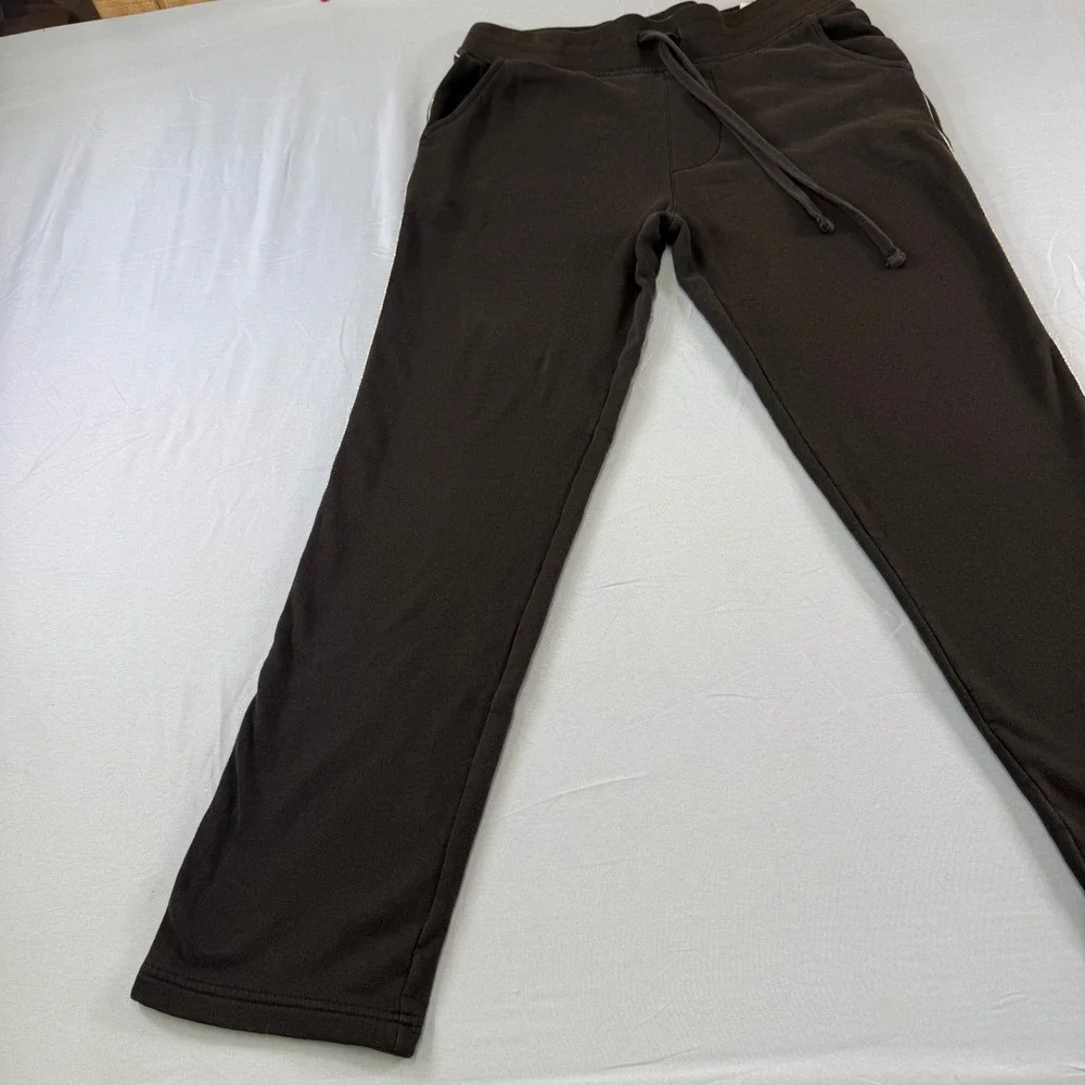 True Religion Mens S Brown Straight Leg Sweatpants Horseshoe Logo Joggers